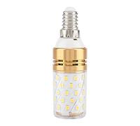 HEEPDD Ampoule de Maïs LED E14 12W, Ampoule de Bougie Cylindrique Blanc Chaud avec Abat-jour en PC Transparent pour Lustres et Appliques (Blanc chaud 12 watts)