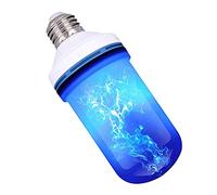 HEEPDD Ampoule LED à Effet de Flamme, Ampoule à Flamme Verte Sûre et économe en énergie de 5 W avec Abat-jour en Verre Dépoli, pour la Décoration de la Maison, Chambre à Coucher, Salon, (2)