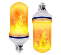 HEEPDD Ampoule LED à Effet de Flamme, Ampoule à Flamme Verte Sûre et économe en énergie de 5 W avec Abat-jour en Verre Dépoli, pour la Décoration de la Maison, Chambre à Coucher, Salon, (5)