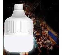 HEEPDD Ampoule LED d'urgence, Rechargeable par USB, LED 80 W, Conception Robuste, Charge de 4 Heures, Autonomie de 18 Heures pour les étals du marché Nocturne, le Camping et les Urgences Domestiques