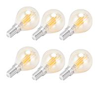 HEEPDD Ampoule Lumières Ampoule 6 Pièces Vintage Verre Clair Lumière 4W E14 Base 2700K Blanc Chaud pour Lustres d'intérieur Lampes de Table