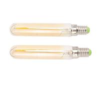 HEEPDD Ampoule Tube LED 2 Pièces, Matériau en Verre, Lumière Tubulaire 4W E14 2300K pour la Décoration de la Chambre et du Salon (GOLD)