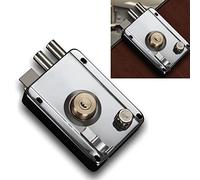 HEEPDD Ancienne Serrure de Porte Robuste en Acier Inoxydable, Serrure Antivol de sécurité pour Portes de sécurité