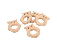 HEEPDD Anneau de Dentition en Bois pour bébé, 5 Pièces, en Hêtre, Soutient le Développement Précoce des Compétences Sportives et les Bijoux DIY pour Bébés