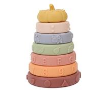 HEEPDD Anneaux Empilables Sensoriels Colorés, Jouets de Construction éducatifs Doux, Ensemble de Jouets pour bébé de 6 Pièces pour Nourrissons et Tout-Petits de Puzzle d'éducation Précoce
