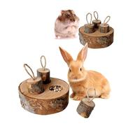 HEEPDD Applewood - Jouet de stimulation mentale pour hamster - En bois - Avec plateau à collation - Jouet de stimulation mentale interactif - Pour gerbil et cochon d'Inde