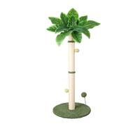 HEEPDD Arbre à Chat en Sisal de 25,5 Pouces de Haut avec Jouets à Balle Interactifs, pour Chats D'intérieur, Chatons, pour Aiguiser Les Griffes et Protéger Les Meubles (Vert 65cm)