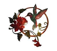 HEEPDD Art Mural en Forme de Branche d'arbre à Oiseaux, Décoration Ronde en Métal élégante de 12 Pouces de Diamètre pour le Salon, le Bureau, le Jardin, élégante Inspirée de la Nature, Parfaite (#1)