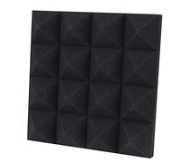 HEEPDD Articles Ménagers 6 Panneaux de Mousse Acoustique Pièces, Carrelage insonorisé en Polyuréthane Haute densité, 9,8x9,8 Pouces pour Studio, Bureau, Cinéma Maison (Noir ignifugé crypté)