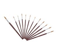 HEEPDD Artistes Peindebrush Sets 12pcs Vins Rouges de Nylon de Nylon Draws Brosses Art Peinture Outil, Absorption d'eau Forte, Poignée Confortable, Pinceaux Ronds et Plats, pour la Gouache,