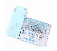 HEEPDD avec Crayon de Boussole Rapporteur et Règle pour les Dessins Techniques et Lutilisation Scolaire Kit de Géométrie Mathématique 8 Pièces Fournitures pour étudiants Nécessités Quotidiennes de