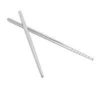 HEEPDD Baguettes, 1 Paire 17,5 Cm 304 Bopsticks en Acier Inoxydable Practical Table Voline Réutilisable Coussticles Légères Réutilisables Accessoire de Cuisine pour Nouilles Rice Sushi Barbecue Nan