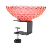 HEEPDD Baignoire d'oiseaux Montée sur Pont, Construction de Métaux en Plastique avec Pince à un Jardin, Balcon ou Clôture, 6,9 X 5,12 Pouces (rouge)