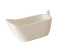 HEEPDD Baignoire Miniature en PLA pour Maison de Poupée, échelle 1:12, Modèle de Décoration de Salle de Bain Blanche (1 Grande Baignoire)