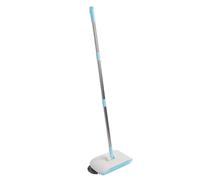 HEEPDD Balayeuse de Sol Manuelle, Balayeuse de Tapis à Poussée Manuelle en Acier Inoxydable PP 102 X 33 X 16,3 Cm avec Crin de Cheval, Outil de Balayage 2 en 1 pour Tapis de Maison et Sols Durs (BLUE)