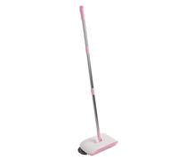 HEEPDD Balayeuse de Sol Manuelle, Balayeuse de Tapis à Poussée Manuelle en Acier Inoxydable PP 102 X 33 X 16,3 Cm avec Crin de Cheval, Outil de Balayage 2 en 1 pour Tapis de Maison et Sols Durs (PINK)