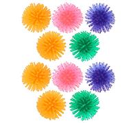 HEEPDD Balle Chat, 10pcs 3.5cm Balle pour Chat TPR Fleur Balle Burr Chat Portable Coloré Balle en Mousse Chat Attrape Chase Jouer Jouets Chaton Exerciseur Interactif Balles