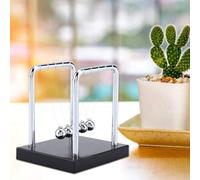 HEEPDD Balles d'équilibre Classiques Newton Cradle, Jouet éducatif de Bureau avec Base en Bois, Soulagement du Stress et Décoration de Bureau à Domicile pour Adultes et Enfants