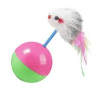HEEPDD Balles pour animaux de compagnie avec tête mobile en plumes - Construction robuste - Jouet pour chat