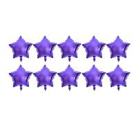 HEEPDD Ballons Cinq étoiles en Aluminium, Finition Argentée Brillante pour des événements élégants, Taille de 10 Pouces Remplis d'hélium, Décorations de Fête d'anniversaire et de Mariage (PURPLE)