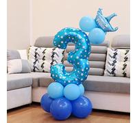 HEEPDD Ballons Numérotés de Ballons de Fête Prénatale, Couleur Vive et Vibrante, Ballon de Fête en Aluminium de Grande Taille de 32 Pouces pour Anniversaire, Mariage, Remise de Diplôme, Décoration,