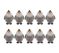 HEEPDD Ballons Pingouin Debout, Paquet de 10 Décorations de Fête en Aluminium pour Fête Prénatale, Anniversaire, avec Cordes, Couleurs Vives