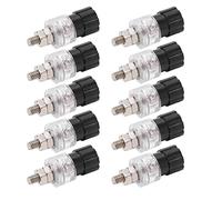 HEEPDD Banana Jack, 4 Mm / 0,2 Pouce Branche de Banane Vis en Cuivre Connectivité Forte pour les Machines de Soudage des équipements Industriels NAN (BLACK)