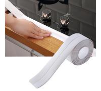 HEEPDD Bande de Calfeutrage en PVC, Garniture de Mastic Auto-adhésive étanche à L'eau pour Baignoire D'évier de Salle de Bain, avec Installation Facile à DéColler et à Coller (WHITE)