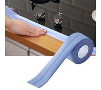 HEEPDD Bande de Calfeutrage en PVC, Garniture de Mastic Auto-adhésive étanche à L'eau pour Baignoire D'évier de Salle de Bain, avec Installation Facile à DéColler et à Coller (BLUE)
