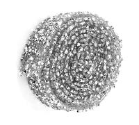 HEEPDD Bande Décorative en Cristal étincelant, Longueur 1 Mètre, Largeur 3 Cm, Couleur Argent AB, Matériau en Résine, Colle Arrière Thermofixable, pour Bricolage Vêtements Sacs Chaussures Robe de