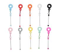 HEEPDD Barres de Pendentif Beadable Set, 10PCS Polyvalent Facile à Utiliser de Longue Durée Utilisation Vide Perles Porte-clés Barres pour la Fabrication de Bijoux de Porte-clés