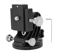 HEEPDD Base de Réglage en Latitude, Monture en Alliage D'aluminium Réglable de 0 à 90 Degrés avec Niveau à Bulle intégré, pour Télescope Astronomique Skywatcher et équipement D'as (Tout Noir)