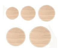 HEEPDD Base Ronde en Bois pour Panier au Crochet, 5 Tailles 4-12 Pouces | Bords Lisses sans échardes, Disques à Peindre, Convient au Fil à la Laine à la Corde, Enfilage Facile des Trous Pour