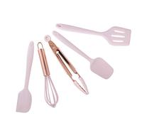 HEEPDD Batteur d'oeufs en Silicone, 5pcs Pink Silicone Kitchen Ustens Set Spatule Scraper Tooling Tools pour les Ustensiles Antiadhésifs NAN