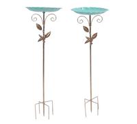 HEEPDD Birgure D'oiseau Debout Birdfeeder avec Pieu de 30,3 Pouces Hauteur ajusté en Fer Vintage Design pour Le Patio de Jardin Décor Extérieur