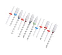 HEEPDD Bit de Forage de Fraises en Céramique 12pcs de Broyage électrique Files de la Machine et Résistants à la Chaleur, pour un élimination Facile de la Peau de l'ongle, un Matériau en Acier en