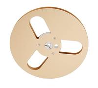 HEEPDD Bobine Vide de Ruban Adhésif, Bobine en Alliage d'aluminium pour Ruban de 1/4 Pouce, Diamètre de 7 Pouces avec 3 Trous pour Lecteurs de Bande Audio et Enregistrements (GOLD)