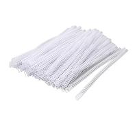 HEEPDD Bobines de Liaison en Spirale en Plastique, Pas de 4: 1, capacité de 40 Feuilles, 8 Mm de Diamètre pour Papier A4, Fournitures de Bureau NAN (WHITE)