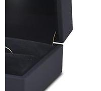 HEEPDD Boîte à Bagues Noire avec Lumière LED, étui de Rangement en Plastique pour Bijoux avec éclairage Lumineux pour Propositions et Cadeaux, Taille 6,5 X 6 X 5 Cm, Idéale pour les Bagues de