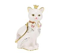 HEEPDD Boîte à Bibelots Chat, étincelants Boîte à Bijoux Articulée Figurine de Cochon Peinte à la Main à Collectionner pour la Décoration IntérieureBoîtes