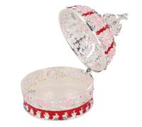 HEEPDD Boîte à Bijoux émaillée, Boîte à Bijoux de Couronne en Alliage en Zinc, Ample Rangement pour les Boucles de Boucles de Colliers, étui Décoratif élégant pour les Femmes et les Filles (Argent