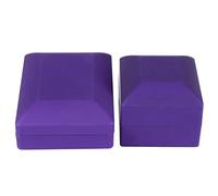 HEEPDD Boîte à Bijoux LED, étui à Bagues en Peluche pour Collier et Pendentif, Cadeau Parfait pour Les Fiançailles et Les Mariages, Fournitures de Rangement (Purple)