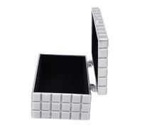 HEEPDD Boîte à Bijoux Rectangulaire, Construction en Alliage avec Doublure en Velours Doux, pour Stocker des Anneaux et des Boucles d'oreilles, un Stockage élégant pour des Occasions Spéciales