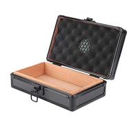HEEPDD Boîte à cigares, 7,9 x 5,2 x 2,4 Pouces Portable en Aluminium Shell Cas de Voyage Mini Voyage en Plein air Boîte à avec humidificateur Porte-Cigarettes
