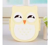 HEEPDD Boîte à Déjeuner Portable en Plastique en Forme de Hibou de Dessin animé, Récipient de Stockage pour -ondes sans Danger pour les Aliments, Design Amusant, Grande capacité, Idéal pour les