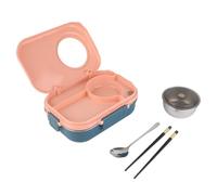 HEEPDD Boîte à Déjeuner Thermique Porte-repas, Acier Inoxydable 304, Boîte à Isolée Double Couche, 1100 Ml, pour le Rangement de la Cuisine des Adultes et des Enfants (PINK)