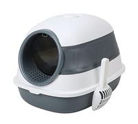 HEEPDD Boîte à Litière de Toilettes à Chats Combs, Grande Litière à Couverte Moderne Blanche pour Les Chats de Maison Nan