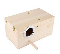 HEEPDD Boîte à Oiseaux Durables en Bois Décoration de Maison pour Les Caloches, Oiseaux Boîte de Reproduction du Bord D'ouverture du Bord D'ouverture Idéal pour Les Perroquets, Bois de Haute
