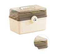 HEEPDD Boîte de Premiers Secours Boîte de Rangement de Médicaments à 3 Couches, Boîtier en Plastique étanche de Grande capacité pour les Fournitures de Stockage d'urgence en Plein Air de Voyage à