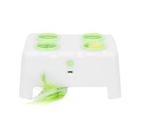 HEEPDD Boîte de Puzzle en Plumes pour Chat - Boîte à Jouets Interactive pour Chat - Souris électronique - Jouet en Plumes pour Chatons Adultes - Jouet Amusant pour